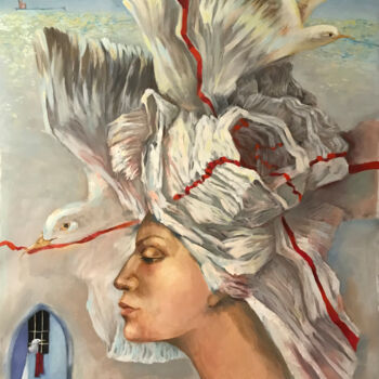Peinture intitulée ""Freedom of thought"" par Helga Balaban, Œuvre d'art originale, Huile