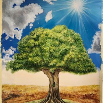 Peinture intitulée ""The tree of Life"" par Helga Balaban, Œuvre d'art originale, Huile