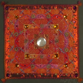 Arte têxtil intitulada "CELTIC SUNRISE(Crea…" por Helga Pikal, Obras de arte originais