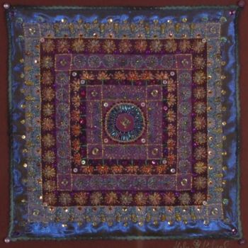 Arte têxtil intitulada "WHEEL of LIFE(Creat…" por Helga Pikal, Obras de arte originais
