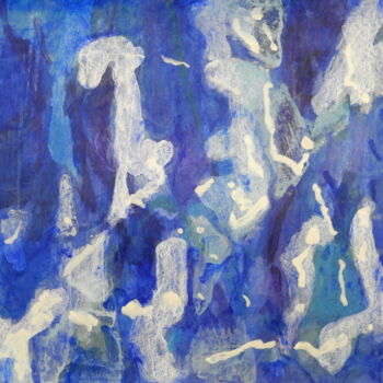 绘画 标题为“Broken Blue No. 1” 由Helge Hensel, 原创艺术品, 丙烯