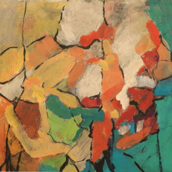 Peinture intitulée "Hommage à Kandinsky" par Helge Hensel, Œuvre d'art originale, Acrylique