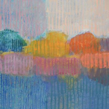 Pittura intitolato "Landscape Structure…" da Helge Hensel, Opera d'arte originale, Acrilico