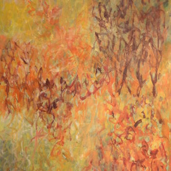 Peinture intitulée "Orange Move" par Helge Hensel, Œuvre d'art originale, Acrylique
