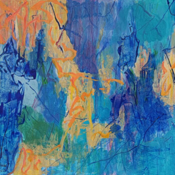 Peinture intitulée "Blue Period No. 6" par Helge Hensel, Œuvre d'art originale, Acrylique