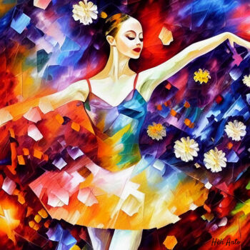 Arte digitale intitolato "AI ballerina 1" da Heli Anton, Opera d'arte originale, Pittura digitale