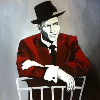 Peinture intitulée "Sinatra" par Helia Tayebi, Œuvre d'art originale, Acrylique