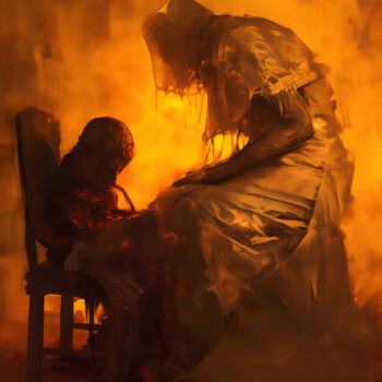 Arte digitale intitolato "Mama" da Hell Imagery, Opera d'arte originale, Immagine generata dall'IA
