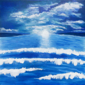 Pintura intitulada "ocean.jpg" por Helmut Okroy, Obras de arte originais, Acrílico