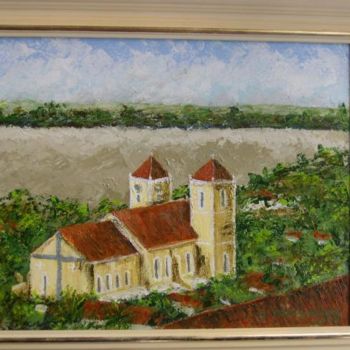 Pintura intitulada "2_Igreja_matriz_de_…" por Heloisa Meira Roessing, Obras de arte originais