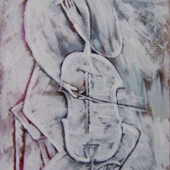 Картина под названием "Белый ноктюрн- Whit…" - Moshe Hemain, Подлинное произведение искусства, Другой