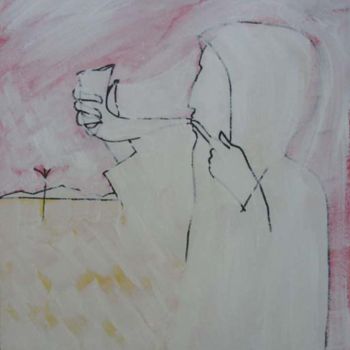 Картина под названием "Трубите в шофар в Н…" - Moshe Hemain, Подлинное произведение искусства, Масло