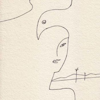 Рисунок под названием "На границе двух мир…" - Moshe Hemain, Подлинное произведение искусства, Другой