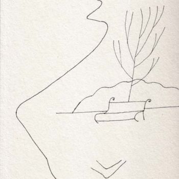 Рисунок под названием "Небольшое воспарени…" - Moshe Hemain, Подлинное произведение искусства