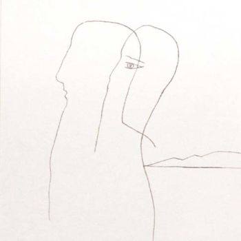 Рисунок под названием "От учителя к ученик…" - Moshe Hemain, Подлинное произведение искусства