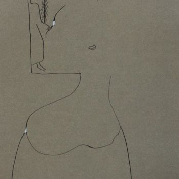 Рисунок под названием "Растворенная в лунн…" - Moshe Hemain, Подлинное произведение искусства