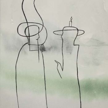 Malarstwo zatytułowany „Такие два разных ми…” autorstwa Moshe Hemain, Oryginalna praca, Inny