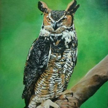 Painting titled "The Long Eared One" by Hemantha Warakapitiya, Original Artwork, Acrylic Mounted on Wood Stretcher frame