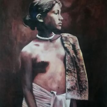 제목이 "Innocent Dreams"인 미술작품 Hemantha Warakapitiya로, 원작, 아크릴 나무 들것 프레임에 장착됨