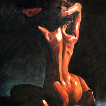 Картина под названием "Seduce Me" - Hemantha Warakapitiya, Подлинное произведение искусства, Акрил Установлен на Деревянная…