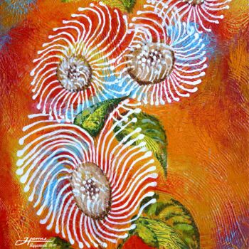 Painting titled "The Wild Flowers" by Hemu Aggarwal (hyaggarwal), Original Artwork, Acrylic