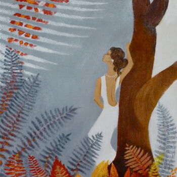Painting titled "The Love Birds" by Hemu Aggarwal (hyaggarwal), Original Artwork, Acrylic