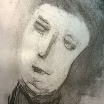 Drawing titled "Clown 1" by Henber, Original Artwork, Charcoal
