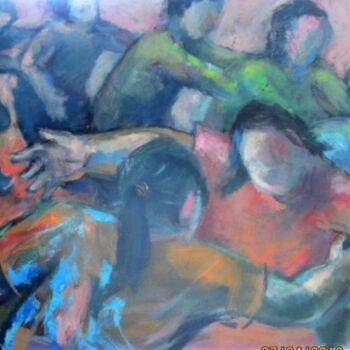 Painting titled "Kids Play - Attack…" by Heng Eowlin, Original Artwork