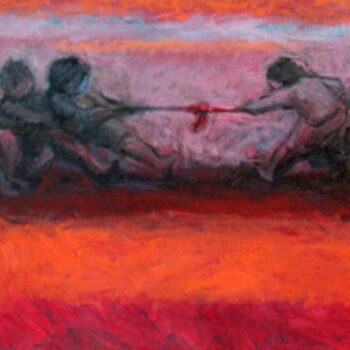 Painting titled "Tug of Wall, Pain a…" by Heng Eowlin, Original Artwork