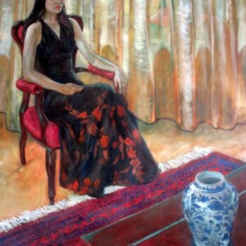 Malerei mit dem Titel "Beauty and the Vase…" von Heng Eowlin, Original-Kunstwerk