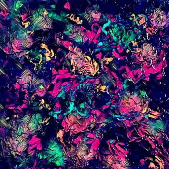 Digital Arts titled "Lilac  Rain" by Henk Dekkers, Original Artwork, Digital Photography