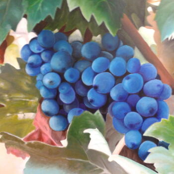 Schilderij getiteld "Blauwe druiven" door Henk Soet, Origineel Kunstwerk, Acryl