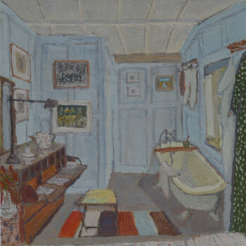 Картина под названием "Bathroom" - Hennadii Volokitin, Подлинное произведение искусства, Масло