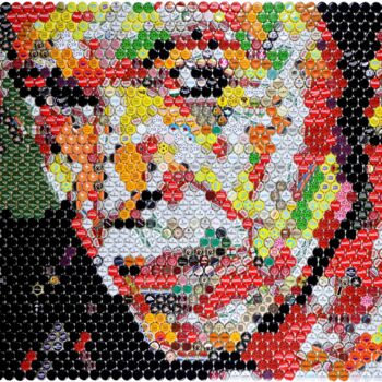 Collages intitolato "David Bowie" da Henning Leuschner, Opera d'arte originale, Collages
