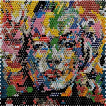 Collages getiteld "Marylin Monroe 2.0" door Henning Leuschner, Origineel Kunstwerk, Collages