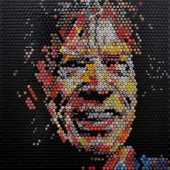 Collages getiteld "Micl Jagger 2.0" door Henning Leuschner, Origineel Kunstwerk, Collages
