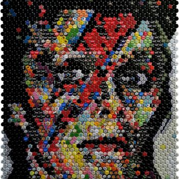 Collages intitolato "David Bowie - Ziggy…" da Henning Leuschner, Opera d'arte originale, Collages