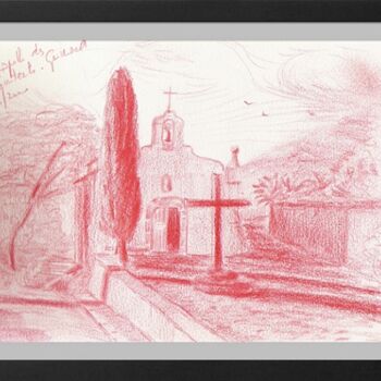 Drawing titled "Chapelle des Pénite…" by Hénohut De Zhéry, Original Artwork, Conté