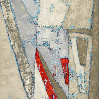 Картина под названием "Composition 6" - Henri Borowski, Подлинное произведение искусства, Масло Установлен на Деревянная рам…