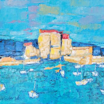 Painting titled "pointus port saint…" by Henri Borowski, Original Artwork, Oil