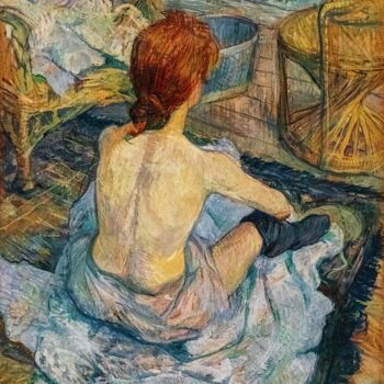 Pintura titulada "Rousse" por Henri De Toulouse-Lautrec, Obra de arte original, Oleo