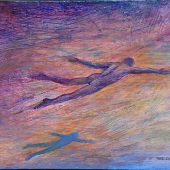 Картина под названием "Planant Rouille" - Henri Eisenberg, Подлинное произведение искусства, Акрил