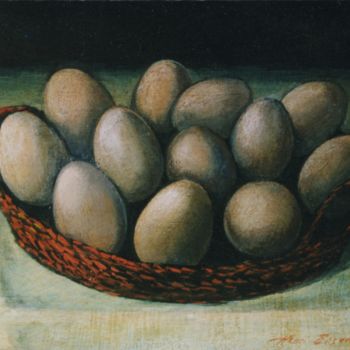 Peinture intitulée "Œufs" par Henri Eisenberg, Œuvre d'art originale, Acrylique