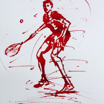 Drawing titled "Squash N°2" by Henri Ibara, Original Artwork, Ink