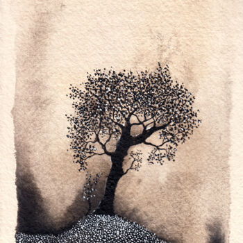 "Esprit de l'arbre" başlıklı Resim Henri Ibara tarafından, Orijinal sanat, Mürekkep