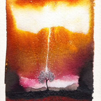 图画 标题为“Le premier arbre N°2” 由Henri Ibara, 原创艺术品, 墨