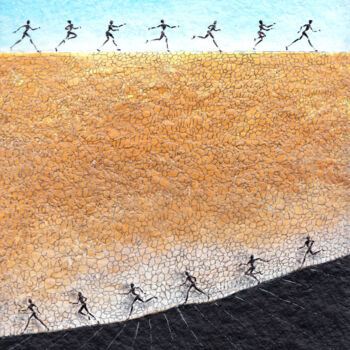 绘画 标题为“Le mur” 由Henri Ibara, 原创艺术品, 水粉