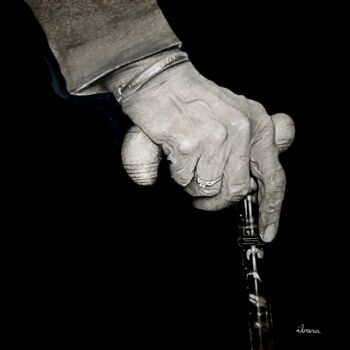 Dessin intitulée "La main droite de l…" par Henri Ibara, Œuvre d'art originale, Crayon