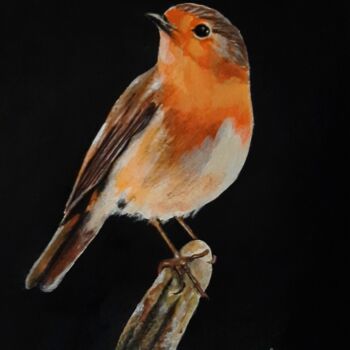 Peinture intitulée "Oiseau N°1" par Henri Ibara, Œuvre d'art originale, Acrylique