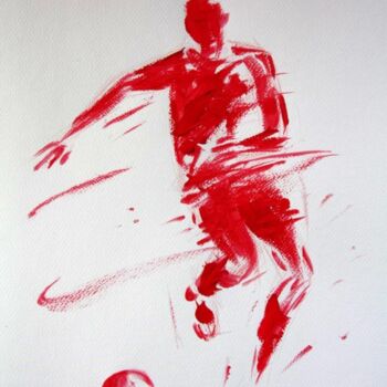 Dibujo titulada "football-dessin-cal…" por Henri Ibara, Obra de arte original, Otro